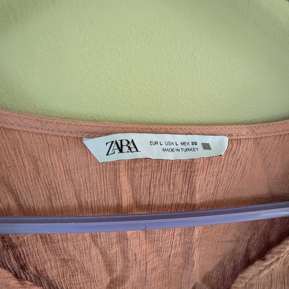 Zara Pink Ruffled Ruched Sundress - Picture 2 of 2